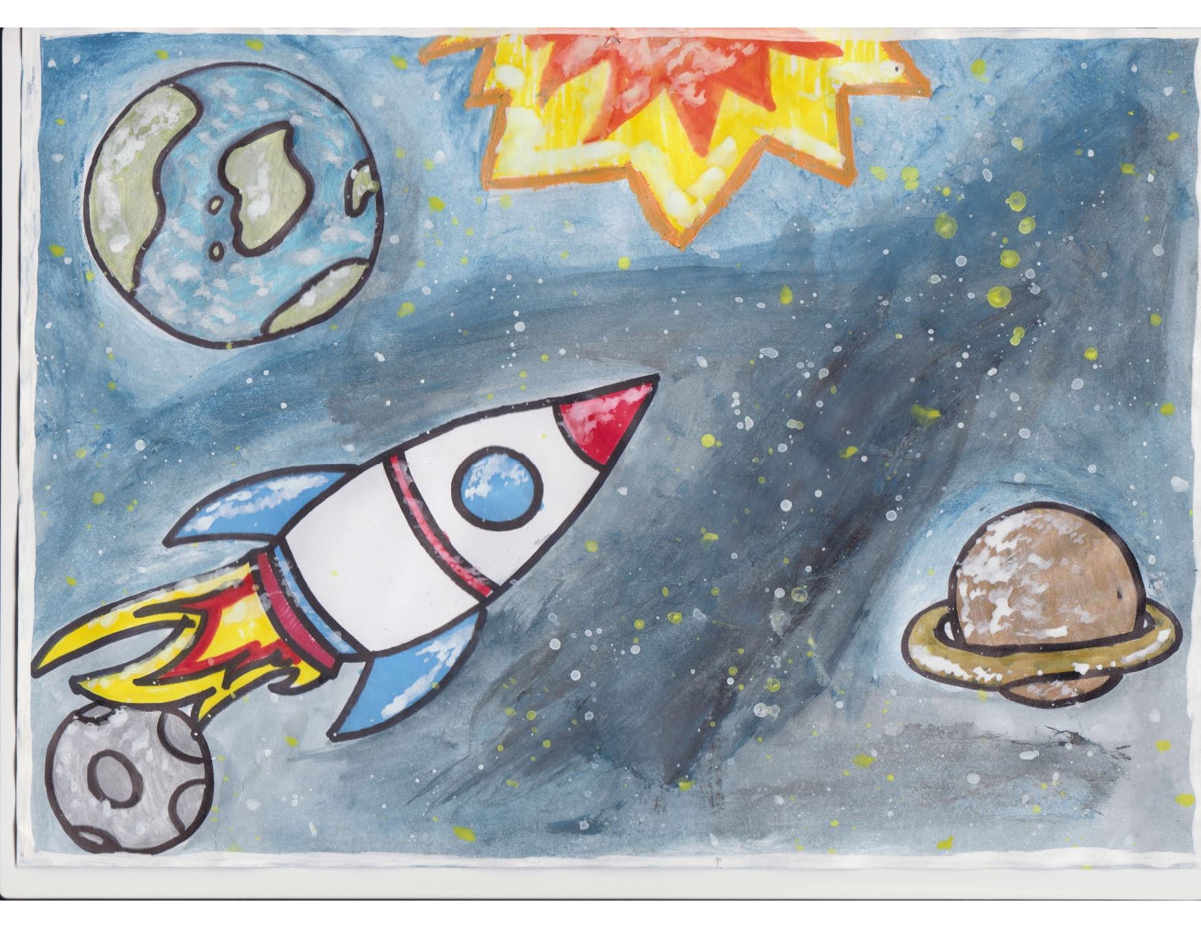 Рисунок космос 7 лет. Рисунок на тему космос. Детский рисунок космос. Рисунки на тему космос для детей. Детские рисунки про космос.